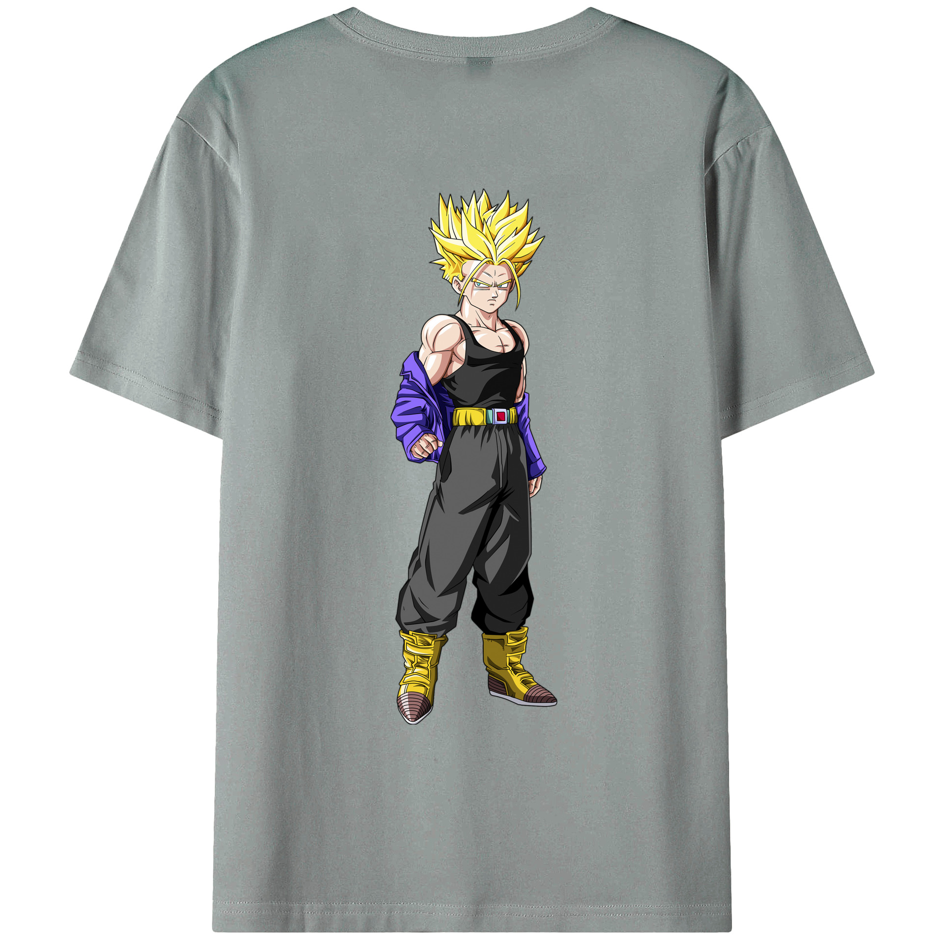 （画像用） ドラゴンボール トランクス（Torankusu）DRAGON BALL Trunks 綿100％ メンズ半袖Tシャツ（バックプリント） 通気性